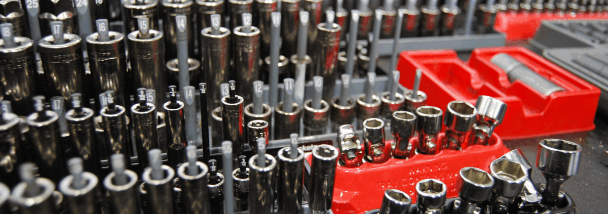 tool shelf with multiple bits - ADL Auto Repair & Driveshafts