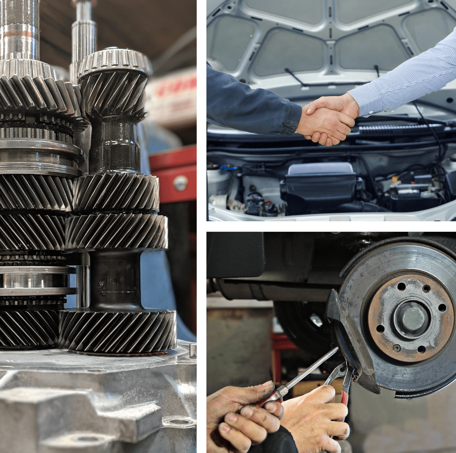 ADL-Auto-Repair-Homepage-About-Image multiple images of a garage full of tools and vehicle repair items - ADL Auto Repair & Driveshafts