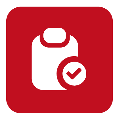 red icon with a white checklist symbol - ADL Auto Repair & Driveshafts