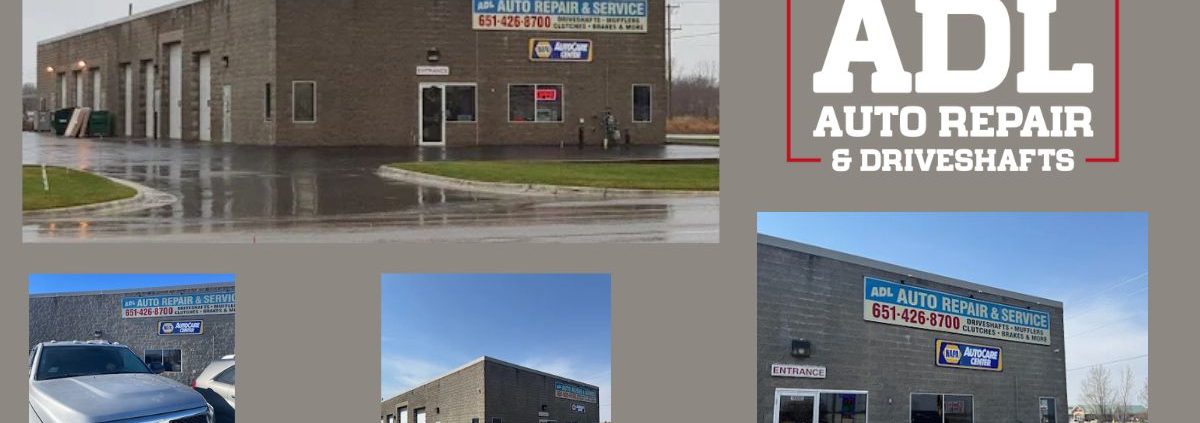 image collage of the exterior of the shop building - ADL Auto Repair & Driveshafts driveshaft shop near